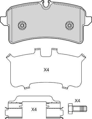 BRAKE PADS PORSCHE MACAN 2014 2018 RR